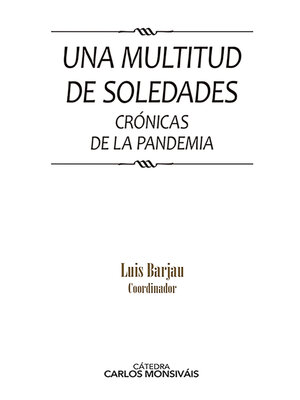 cover image of Una multitud de soledades